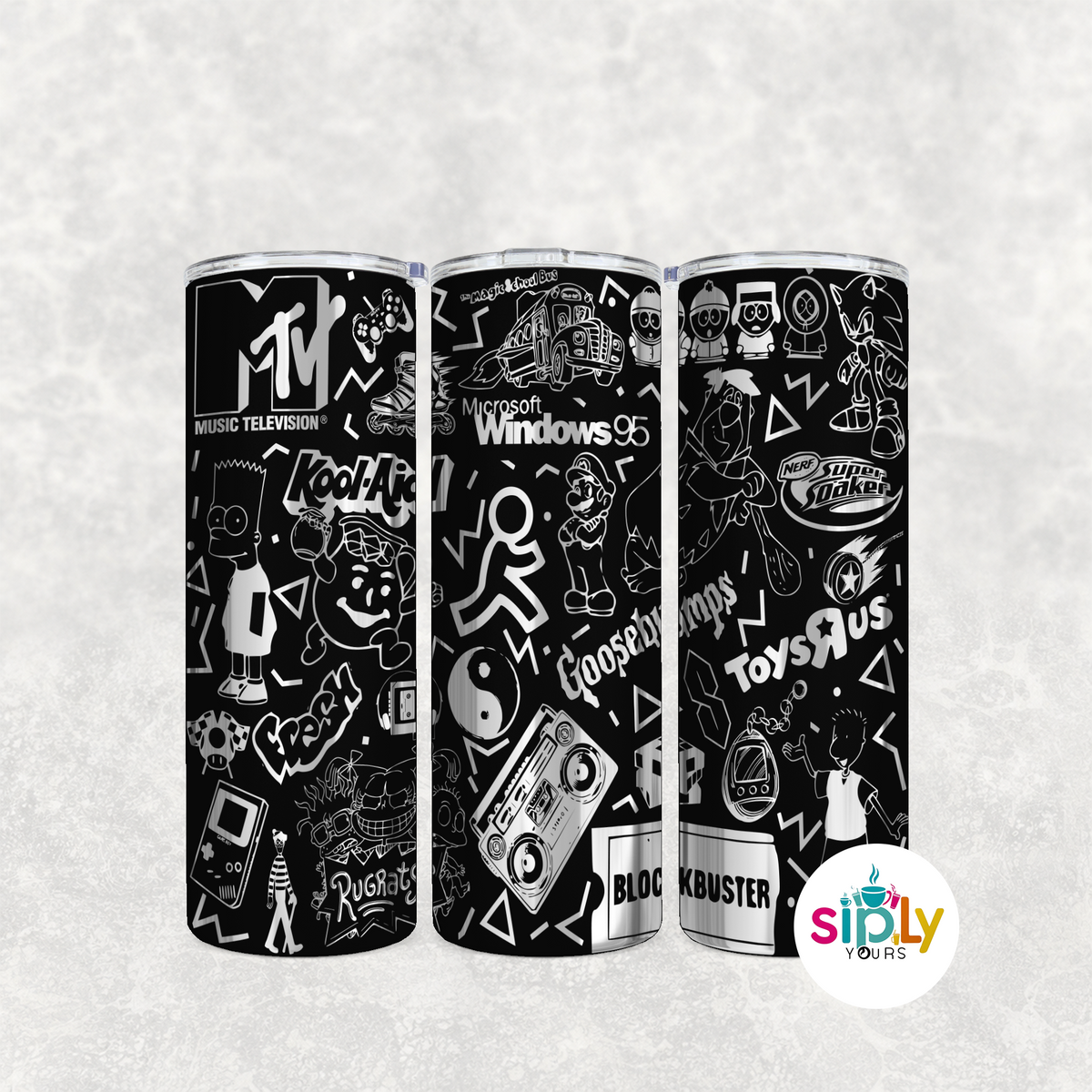 Engraved 90's Nostalgia Tumbler