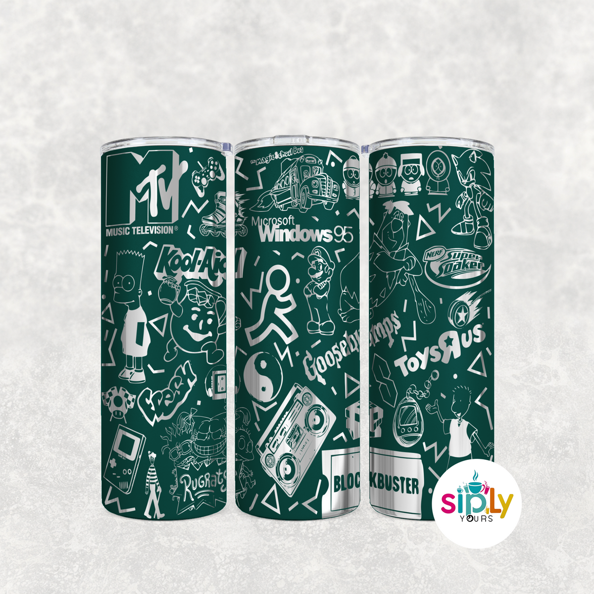 Engraved 90's Nostalgia Tumbler