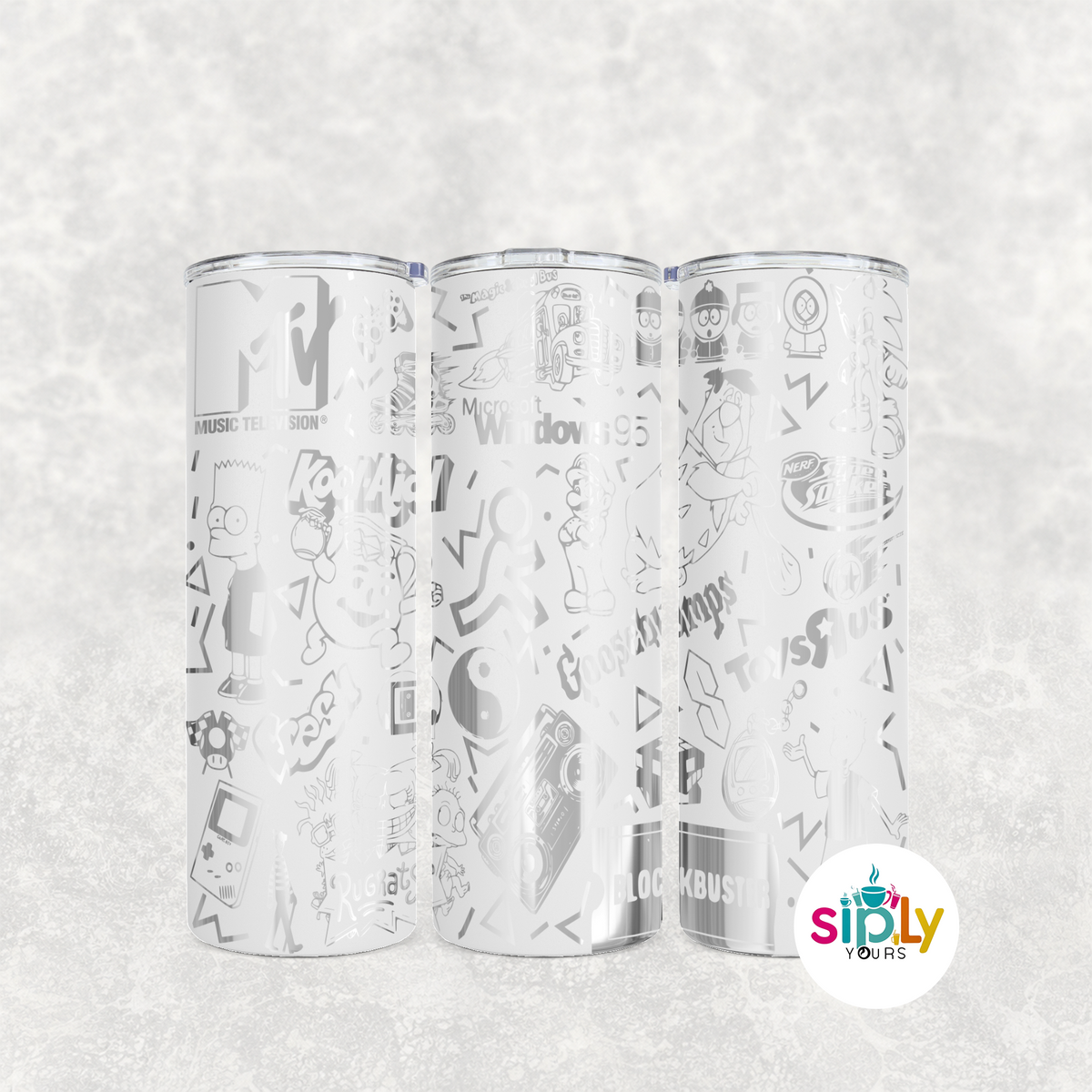 Engraved 90's Nostalgia Tumbler