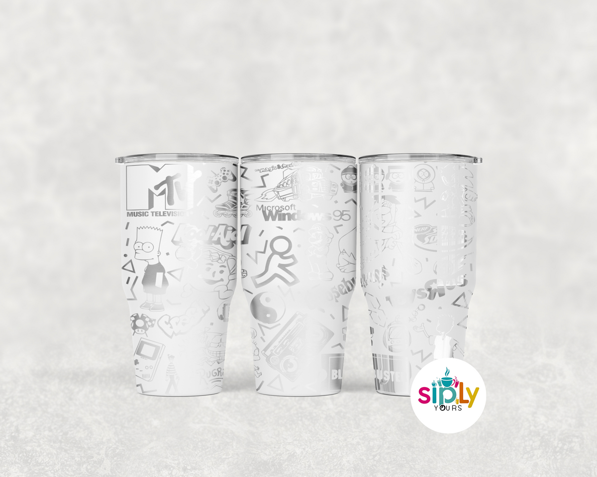 Engraved 90's Nostalgia Tumbler