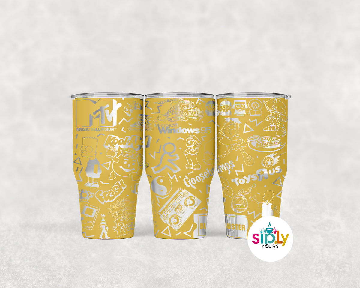 Engraved 90's Nostalgia Tumbler