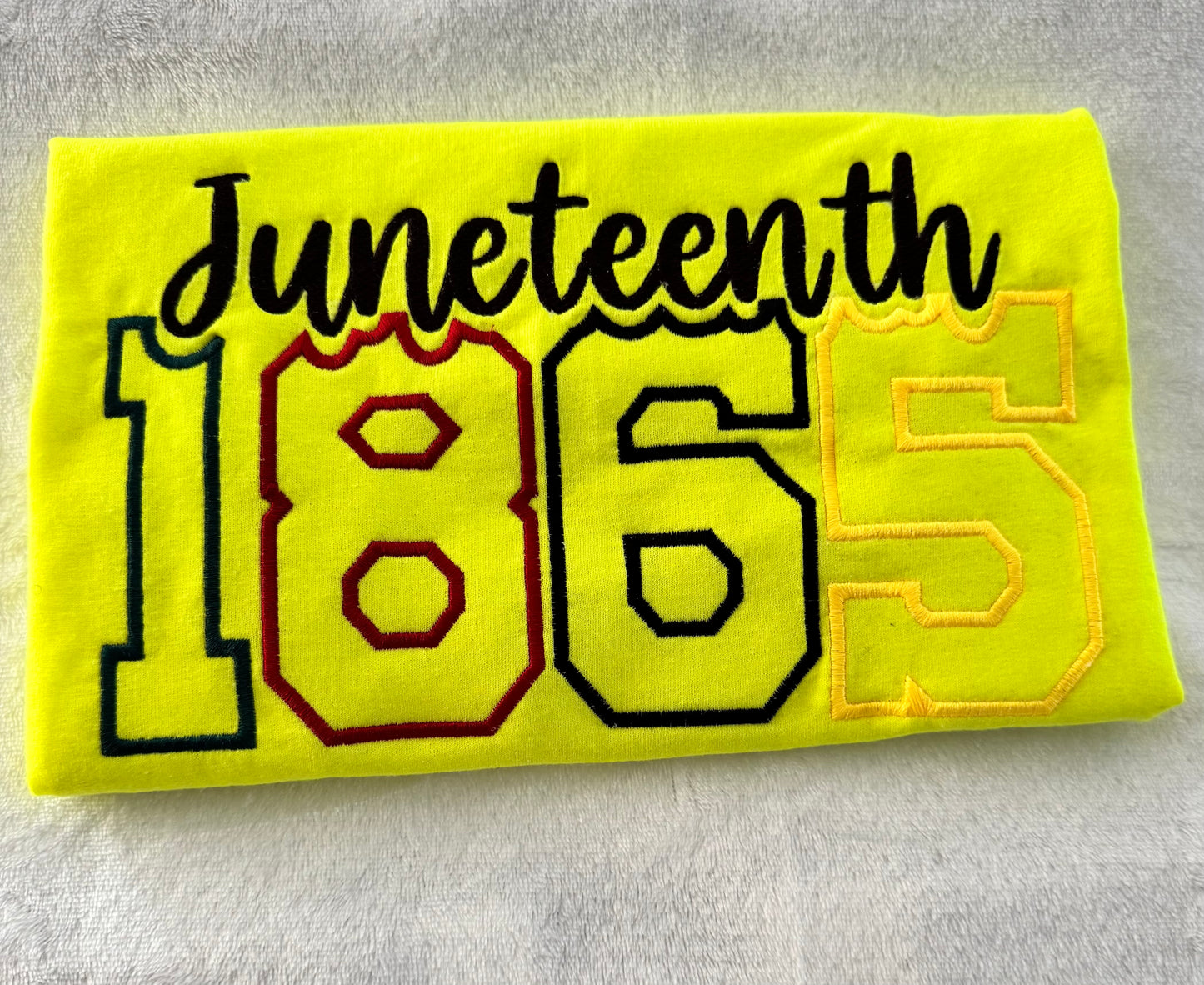 Embroidered Juneteenth 1865 T-Shirt