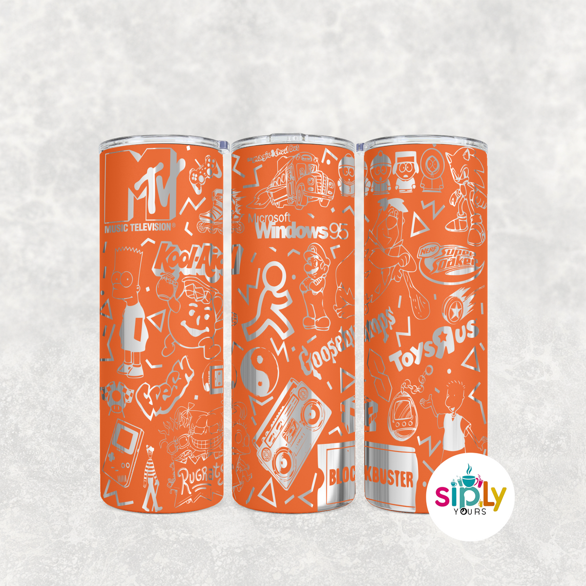 Engraved 90's Nostalgia Tumbler