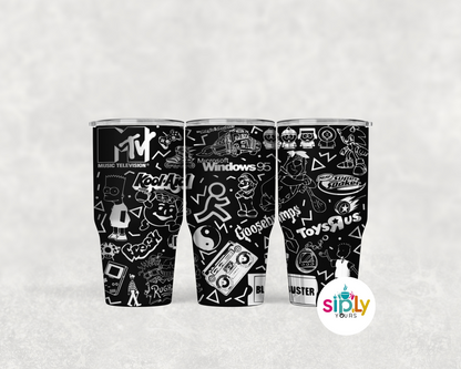 Engraved 90's Nostalgia Tumbler