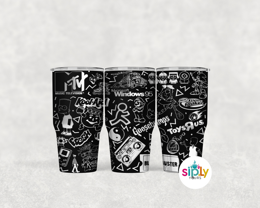 Engraved 90's Nostalgia Tumbler