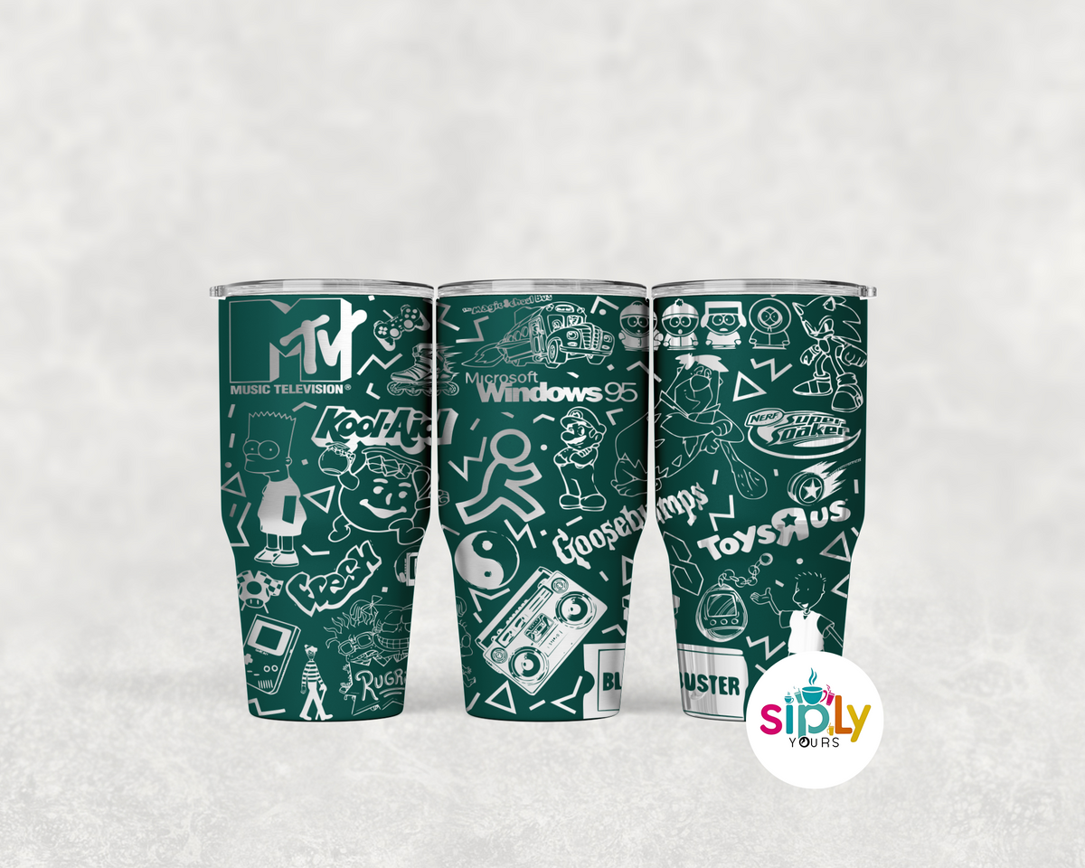 Engraved 90's Nostalgia Tumbler