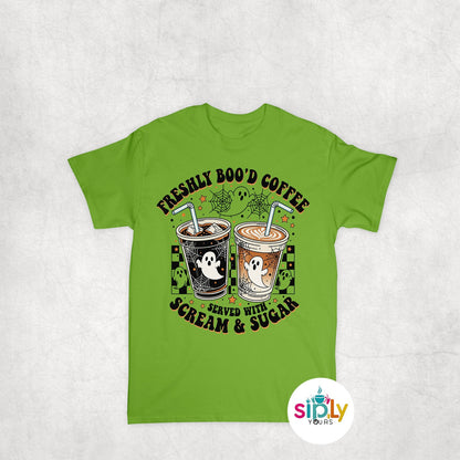 Freshly Boo'd Coffee Tee, Crewneck, Hoodie Adult S-3XL