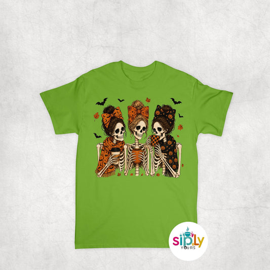 Skeleton Witches 2 Tee, Crewneck, Hoodie Adult S-3XL