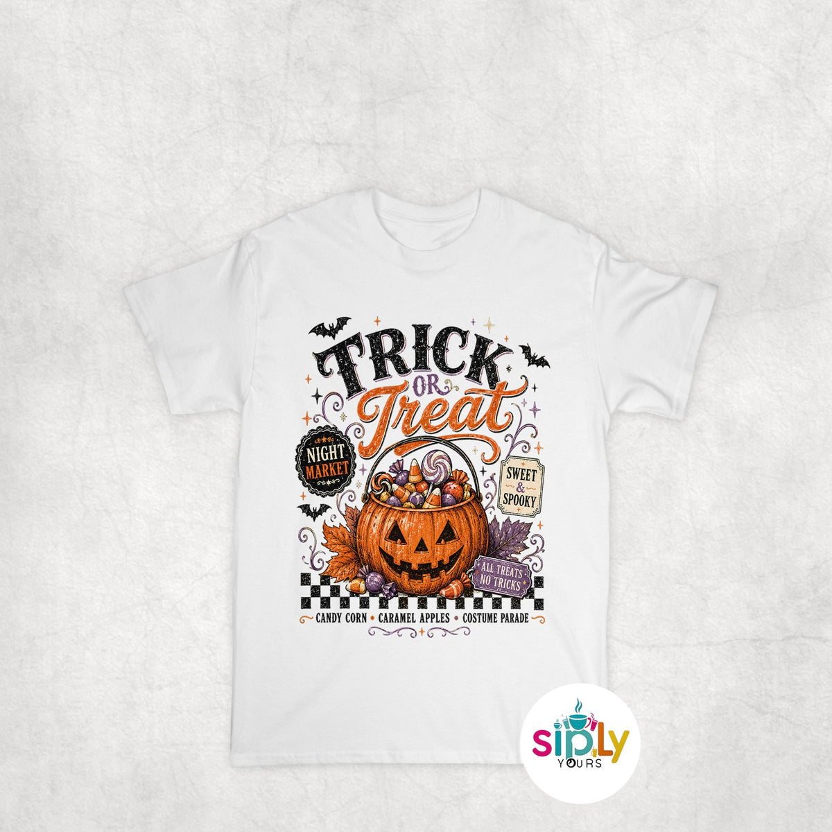 Trick-or-Treat Tee, Crewneck, Hoodie Adult S-3XL